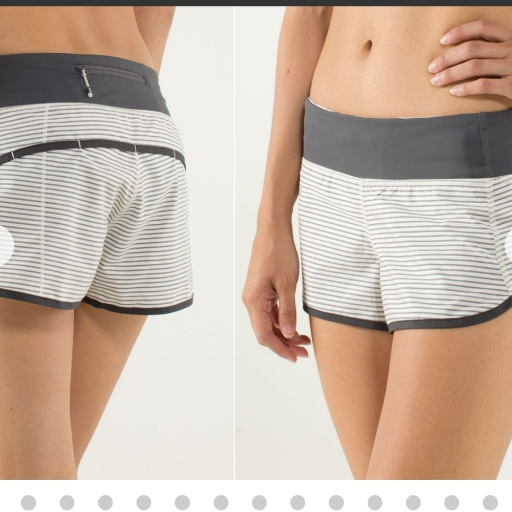 Lululemon Run: Speed Short Hyper Stripe Reflective Angel Wing / Soot Light
